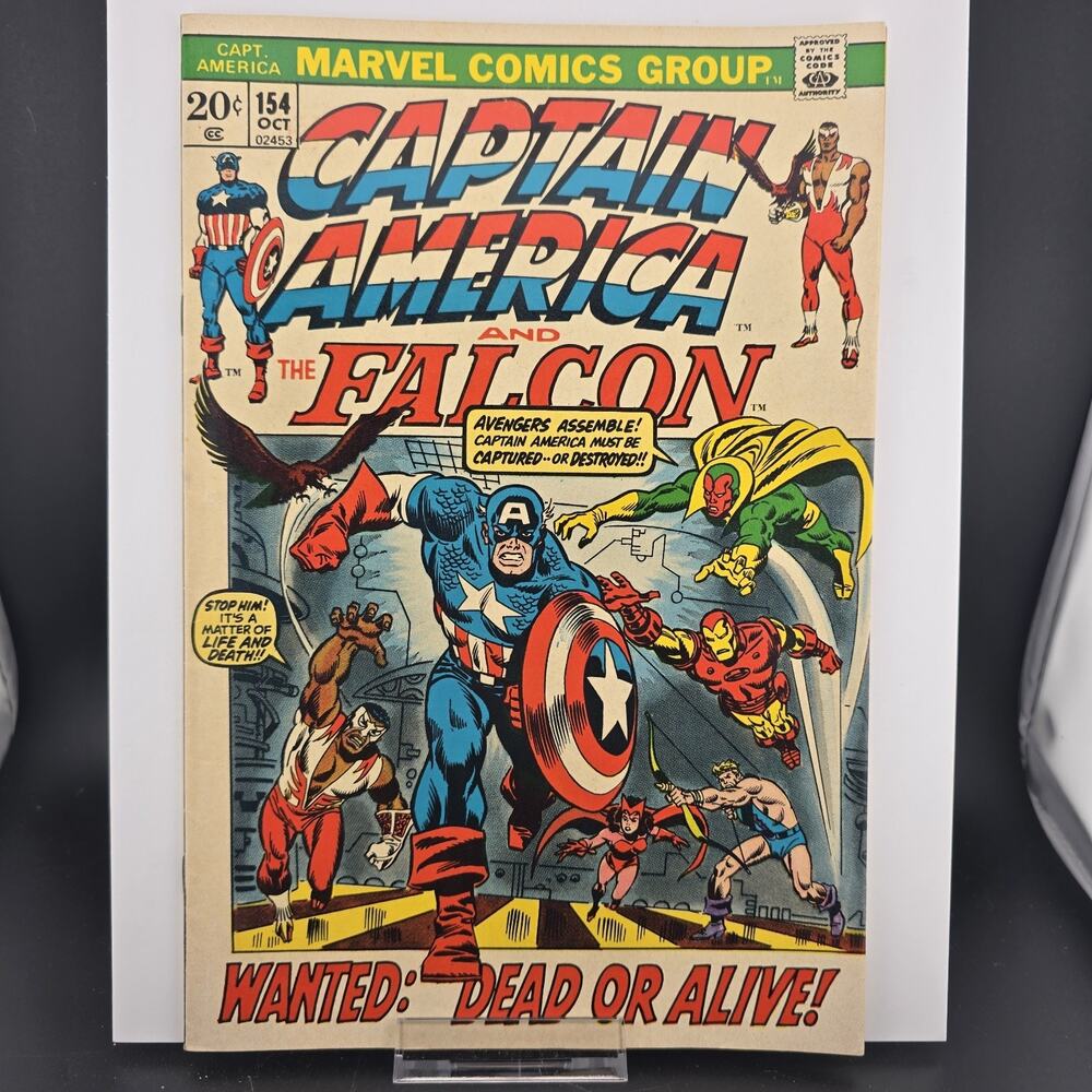 Captain America # 154 Marvel Comic Book Avengers Falcon 5.0